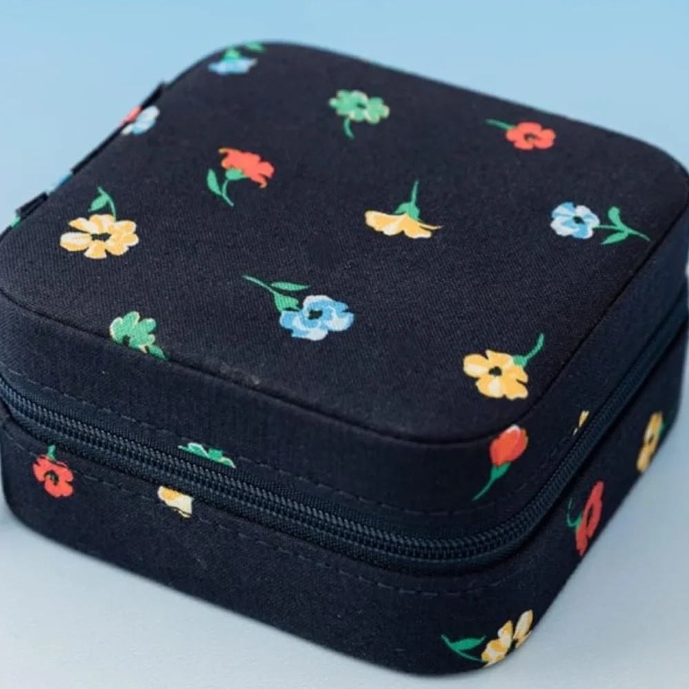 Kate Spade Floral Print Navy Accessory Pouch - Picture 5 of 9
